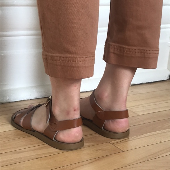 Salt Water Original Tan Leather Sandals Size 6 - Picture 4 of 4